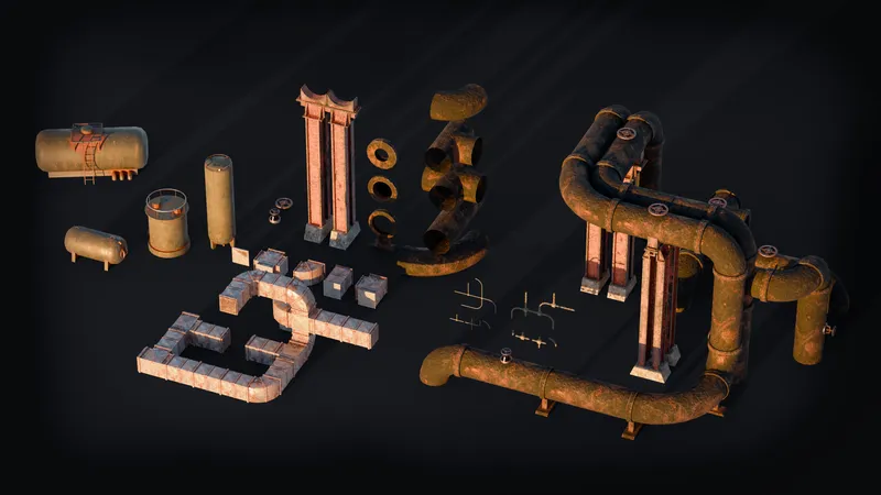 Factory Pipes and Ventilation